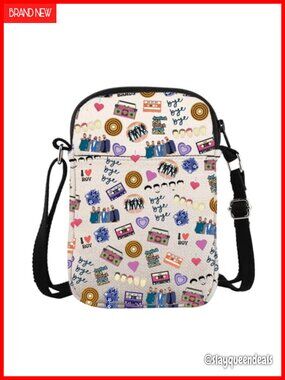 Waterproof Polyester Crossbody Messenger Bag Double-Sided Print Gift